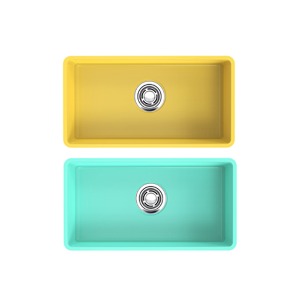 백조씽크 법랑 컬러 싱크  Enameled 860 (Mint,Yellow)(싱크볼+배수구+수세미망+바닥망)
